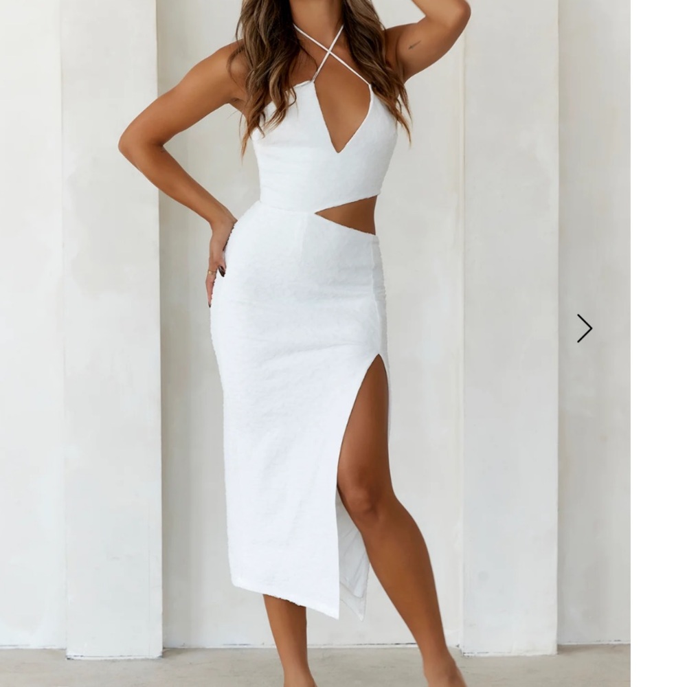 HELLO MOLLY PRETTIEST MOMENTS MIDI DRESS WHITE